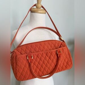 Vera Bradley Vintage Quilted Burnt Orange Bag Y2K